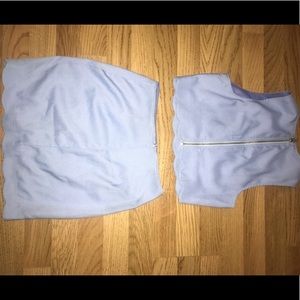 Tobi crop top mini skirt set